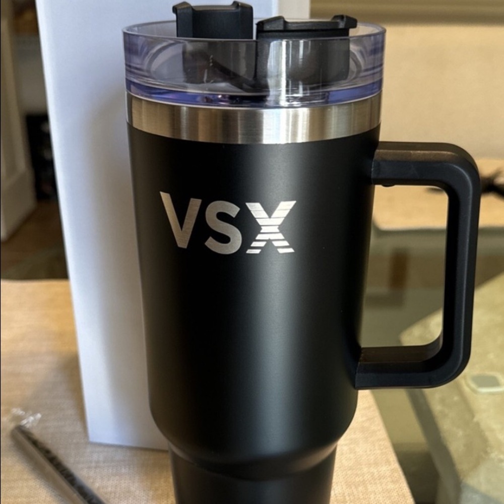 VSX Matte Black Tumbler with Handle